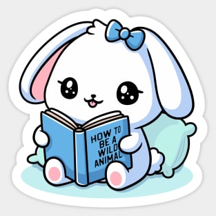 Cute Rabbit Learning To Be Wild Animal Sticker